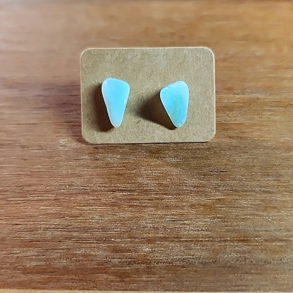 Amazonite Stud Earrings - Picture 2 of 6